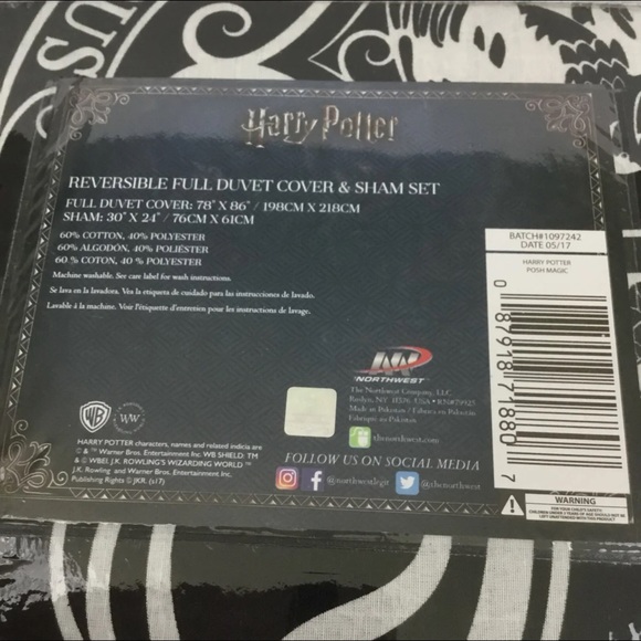 Harry Potter Black Duvet Cover and Pillowcase Set - Picture 8 of 8